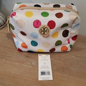 New Tory Burch Multi Dot Makeup Bag